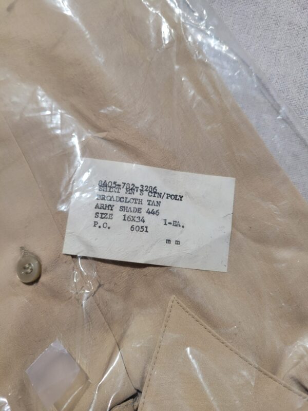 USMC Tan Poplin Shirt , Korean/Vietnam Era - Image 7